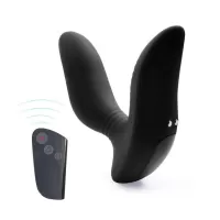 Черный вибромассажер простаты 3,5’’ Remote Control Curve P-spot Massager - 12 см черный 