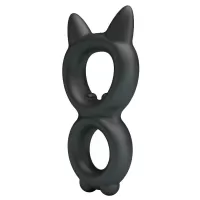 Черное двойное эрекционное кольцо Toran черный 