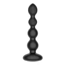 Черная анальная виброёлочка Nexus Tornado Beaded Probe Large с функцией вращения черный 