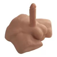 Карамельный мужской полуторс с фаллоимитатором SILEXD Apollo S 7 карамель (темно-бежевый 