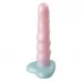 Нереалистичный дилдо Unicorn - 17,5 см голубой с розовым 