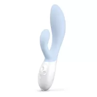 Нежно-голубой вибратор-кролик Lelo Ina 3 - 20 см нежно-голубой 