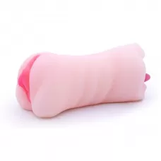 Телесный двусторонний мастурбатор - вагина и ротик телесный  Телесный двусторонний мастурбатор - вагина и ротик телесный