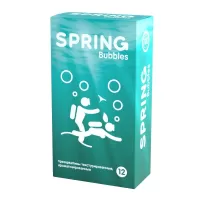 Презервативы SPRING BUBBLES с пупырышками - 12 шт  