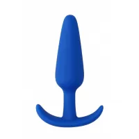 Синяя анальная пробка для ношения Slim Butt Plug - 8,3 см синий 