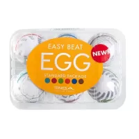 Набор из 6 мастурбаторов Tenga EGG III с различным рельефом молочный 