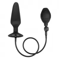 Черная расширяющаяся анальная пробка XL Silicone Inflatable Plug - 16 см черный 