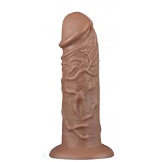 Коричневый фаллоимитатор Cubby dildo - 26,6 см коричневый 