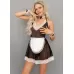 Игровой костюм безотказной горничной черный с белым L-XL