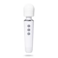Белый жезловый вибромассажёр Wand Massager - 19 см белый 
