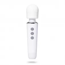 Белый жезловый вибромассажёр Wand Massager - 19 см белый 