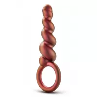 Коричневый анальный стимулятор Spiral Loop Copper Anal Plug - 13,3 см коричневый 