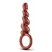 Коричневый анальный стимулятор Spiral Loop Copper Anal Plug - 13,3 см коричневый 