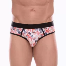 Белые трусы-джоки с принтом в виде цветных ракушек белый L