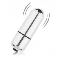Серебристая вибропуля X-Basic Bullet Mini One Speed - 5,9 см серебристый 