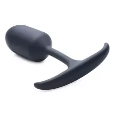 Черная анальная пробка с утяжелением Premium Silicone Weighted Anal Plug Medium - 14 см черный 