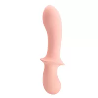 Персиковый вибростимулятор Abigal - 16 см персиковый 