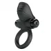 Черное эрекционное кольцо с вибрацией Adrien черный 