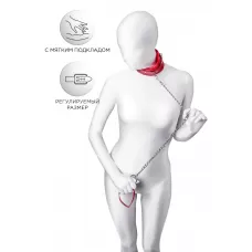 Красный ошейник с подкладкой из меха красный Красный ошейник с подкладкой из меха красный