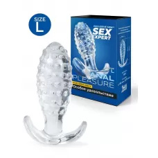 Прозрачная анальная пробка с шишечками - 10 см прозрачный Прозрачная анальная пробка с шишечками - 10 см прозрачный