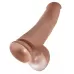 Кофейный фаллоимитатор-гигант 15  Cock with Balls - 40,6 см кофейный 