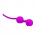 Лиловые вагинальные шарики на сцепке Kegel Tighten Up I лиловый 