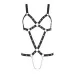 Эластичное боди с цепочками Bad Kitty Strap Body черный S-M-L