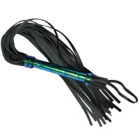 Черная плеть с голографической ручкой - 63 см черный 