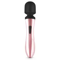 Черно-розовый вибромассажер Nouveau Curve Massager - 21 см черный с розовым 