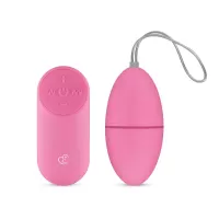 Розовое виброяйцо Vibrating Egg с пультом ДУ розовый 
