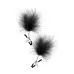 Зажимы на соски с черными пуховыми кисточками Sweet Caress Feather Nipple Clumps черный 