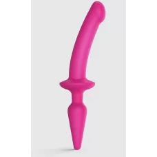 Розовый двусторонний фаллоимитатор Strap-On-Me Dildo Plug-In Switch size S розовый 
