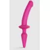 Розовый двусторонний фаллоимитатор Strap-On-Me Dildo Plug-In Switch size S розовый 