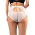 Высокие трусики из полупрозрачной сетки и кружева белый XL-XXL