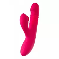 Розовый виброкролик Seri с функцией Up Down - 22 см розовый 