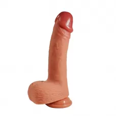 Телесный силиконовый фаллоимитатор Gentle Cock - 21,5 см телесный 
