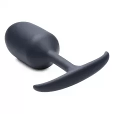 Черная анальная пробка с утяжелением Premium Silicone Weighted Anal Plug XL - 16,8 см черный 