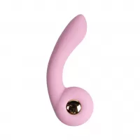Розовый вибростимулятор точки G с нагревом Bendable Heating G-Spot Vibrator розовый 