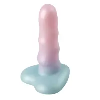 Нереалистичный дилдо Unicorn Max - 12,5 см голубой с розовым 