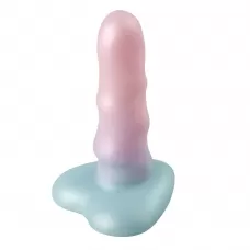 Нереалистичный дилдо Unicorn Max - 12,5 см голубой с розовым 