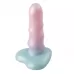 Нереалистичный дилдо Unicorn Max - 12,5 см голубой с розовым 