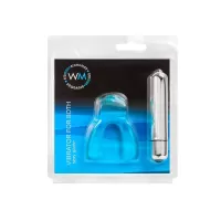 Голубая капа с вибропулей для оральных ласк голубой 