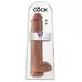 Кофейный фаллоимитатор-гигант 15  Cock with Balls - 40,6 см кофейный 