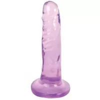 Фиолетовый фаллоимитатор Slim Stick Dildo - 15,2 см фиолетовый 