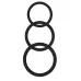Набор из 3 черных эрекционных колец Magnum Force Cock Ring черный 