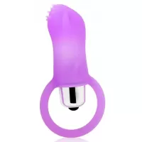 Лиловый вибростимулятор Cosmo с петелькой лиловый 