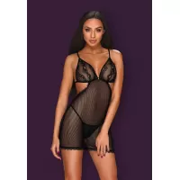 Пикантная сетчатая сорочка Millagro черный L-XL