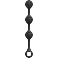 Черные утяжеленные анальные шарики Anal Essentials Weighted Silicone Anal Balls - 34,3 см черный 