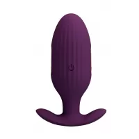 Фиолетовая анальная вибропробка с электростимуляцией Jefferson - 9,2 см фиолетовый 