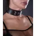 Коричневый кожаный ошейник Sex Game коричневый 